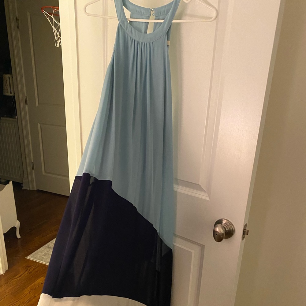 Color block gown
